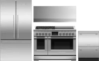 4 Piece Package Includes Refrigerator, Range, Hood And Dishwasher
